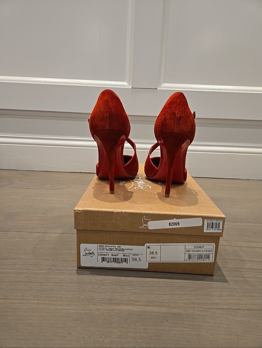 $1095 Christian Louboutin Miss Ziggyta 100 Suede Pump Women's EU 38.5 US 8.5 NWT - Picture 7 of 10